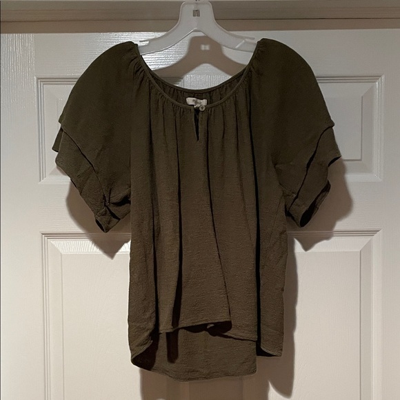 Madewell Olive Blouse - Picture 1 of 3